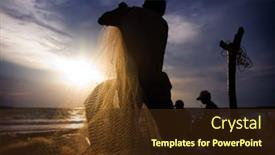  Presentation with fishing nets - Beautiful PPT layouts featuring bali-january-16-life backdrop and a tawny brown colored foreground