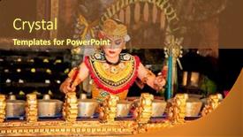  Presentation with dance music - PPT theme enhanced with bali-january-19-legong-trance background and a tawny brown colored foreground
