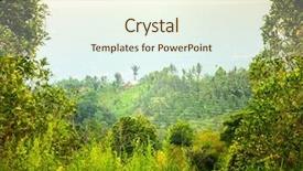  Presentation with green travel - Presentation featuring bali landscape with lush green background and a  colored foreground