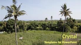  Presentation with green travel - Cool new slide deck with bali landscape with lush green backdrop and a  colored foreground