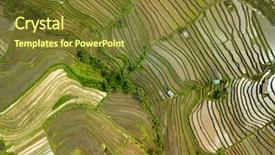  Presentation with culture heritage - Amazing PPT layouts having balinese culture - aerial view of the jatiluwih backdrop and a tawny brown colored foreground