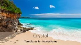  Presentation with bali - Slide deck consisting of balinese-sandy-beach-with-green background and a lemonade colored foreground