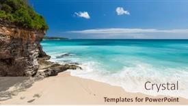  Presentation with green - Amazing slides having balinese-sandy-beach-with-green backdrop and a lemonade colored foreground