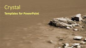  Presentation with ballistic - Theme consisting of balkhash-lake-central-kazakhstan-near background and a  colored foreground