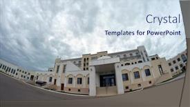  Presentation with ballistic - Amazing theme having balkhash-resort-balkhash-lake-central backdrop and a sky blue colored foreground