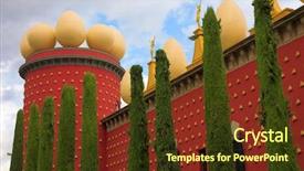  Presentation with gala - Slides enhanced with gala ball - eggs on the dali's theatre background and a tawny brown colored foreground