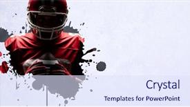  Presentation with rugby - Beautiful presentation theme featuring ball against grey vignette backdrop and a sky blue colored foreground