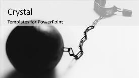  Presentation with chain - Theme having ball and chain b w background and a white colored foreground