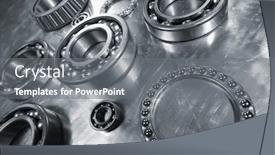  Presentation with steel - PPT layouts consisting of ball-bearings-pinions-against-steel background and a  colored foreground
