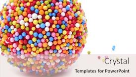  Presentation with different - Amazing slide deck having ball-coated-with-nonpareils backdrop and a lemonade colored foreground
