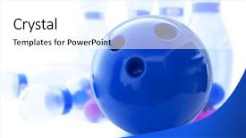  Presentation with bowling - Presentation theme enhanced with pins and ball for play background and a white colored foreground