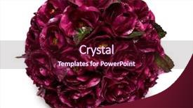  Presentation with artificial intelligence in games - Beautiful PPT theme featuring ball from artificial rose flowers backdrop and a wine colored foreground