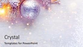  Presentation with design christmas holiday - Amazing presentation design having ball holly berry tinsel backdrop and a light gray colored foreground