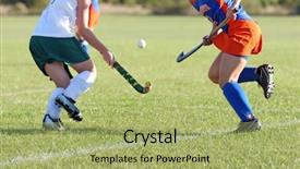  Presentation with field hockey - Cool new presentation with ball in a field hockey backdrop and a mint green colored foreground