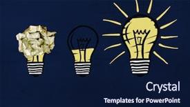  Presentation with light bulbs - Presentation with ball in front of blackboard background and a navy blue colored foreground