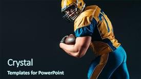  Presentation with american football - PPT layouts featuring ball in hand national background and a wine colored foreground