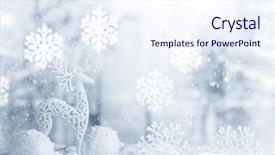  Presentation with deer - Cool new presentation with ball in snowfall christmas background backdrop and a sky blue colored foreground