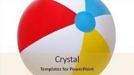 Presentation with beach ball - Amazing presentation design having ball isolated on a white backdrop and a yellow colored foreground