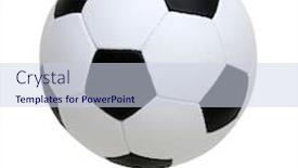  Presentation with soccer - Presentation featuring ball-isolated-on-white-background background and a lemonade colored foreground