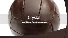  Presentation with brown leather - Audience pleasing PPT theme consisting of ball leather brown vintage backdrop and a tawny brown colored foreground