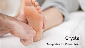  Presentation with being new doctor - Slide deck with ball of a foot being background and a lemonade colored foreground