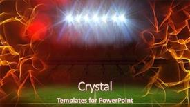  Presentation with fire ball - Presentation design consisting of ball of fire against pitch background and a wine colored foreground