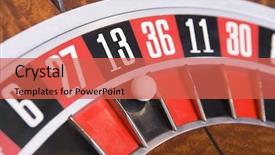  Presentation with roulette wheel - Colorful theme enhanced with ball on roulette wheel backdrop and a red colored foreground