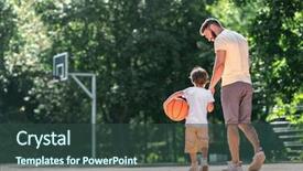  Presentation with basketball court - PPT layouts having ball on the basketball background and a  colored foreground