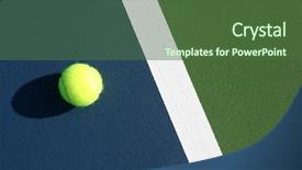  Presentation with blue line - Presentation design consisting of ball on the inner blue background and a tawny brown colored foreground