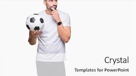  Presentation with multi sports soccer football basketball - PPT theme consisting of ball over isolated background serious background and a white colored foreground