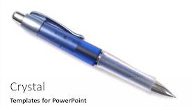  Presentation with pen - Amazing PPT layouts having ball-point-pen-isolated and a white colored foreground