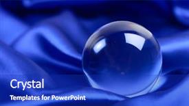  Presentation with crystal blue - Theme featuring ball shot on blue satin background and a royal blue colored foreground