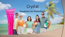  Presentation with summer trees - Amazing PPT layouts having ball towel camera and air backdrop and a light blue colored foreground