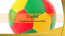  Presentation with red blue yellow - Colorful PPT layouts enhanced with ball toy red green blue backdrop and a gold colored foreground