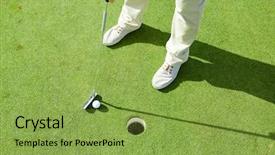  Presentation with going green - Amazing presentation theme having ball while going to hit backdrop and a seafoam green colored foreground