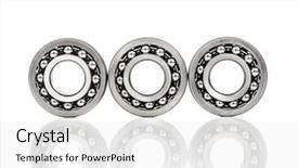  Presentation with bearing - Amazing PPT theme having ballbearing - ball bearing isolated on white backdrop and a white colored foreground