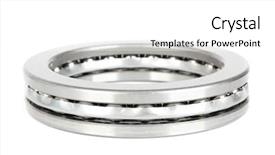  Presentation with bearing - Colorful presentation theme enhanced with ballbearing - ball bearing isolated on white backdrop and a white colored foreground