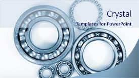  Presentation with isolation - Audience pleasing slides consisting of ballbearing - ball-bearings and pinion gears backdrop and a sky blue colored foreground