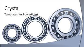  Presentation with bearing - Slides featuring ballbearing - bearing tool isolated on white background and a white colored foreground