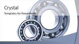  Presentation with bearing - Amazing theme having ballbearing - bearing tool isolated on white backdrop and a white colored foreground