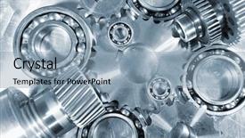  Presentation with engineering - Presentation featuring ballbearing - gears ball-bearings and engineering blue background and a light blue colored foreground