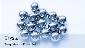  Presentation with pile - Cool new slide set with ballbearing - pile of ball bearings backdrop and a light blue colored foreground