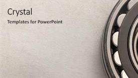  Presentation with metal - Presentation theme enhanced with ballbearing spanner - bearings at metal background texture background and a  colored foreground