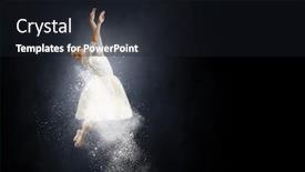  Presentation with ballerina - Amazing slides having ballerina-and-digital-grid-mixed backdrop and a wine colored foreground