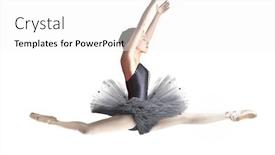  Presentation with ballerina - Cool new presentation theme with classical dance - ballerina in indigo dancing backdrop and a white colored foreground