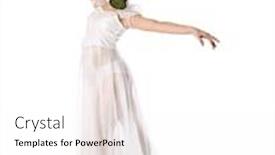  Presentation with ballerina - Amazing presentation theme having ballerina-is-in-the-respirator backdrop and a white colored foreground
