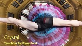  Presentation with croatia split - Slide set with ballerina natalia horsnell doing a split jump in the oktogon public urban passageway in zagreb croatia background and a tawny brown colored foreground