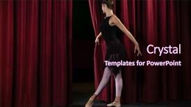  Presentation with art dance - Colorful PPT theme enhanced with ballerina performing ballet dance backdrop and a wine colored foreground