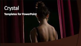  Presentation with art dance - Colorful theme enhanced with ballerina performing ballet dance backdrop and a black colored foreground