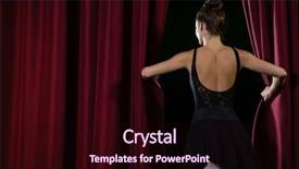  Presentation with art dance - PPT theme enhanced with ballerina performing ballet dance background and a wine colored foreground